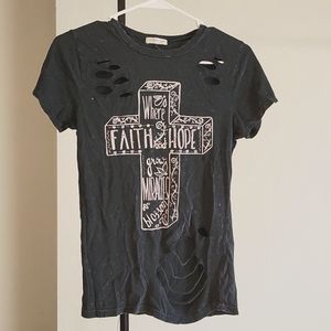 Dark Gray Distressed Tee